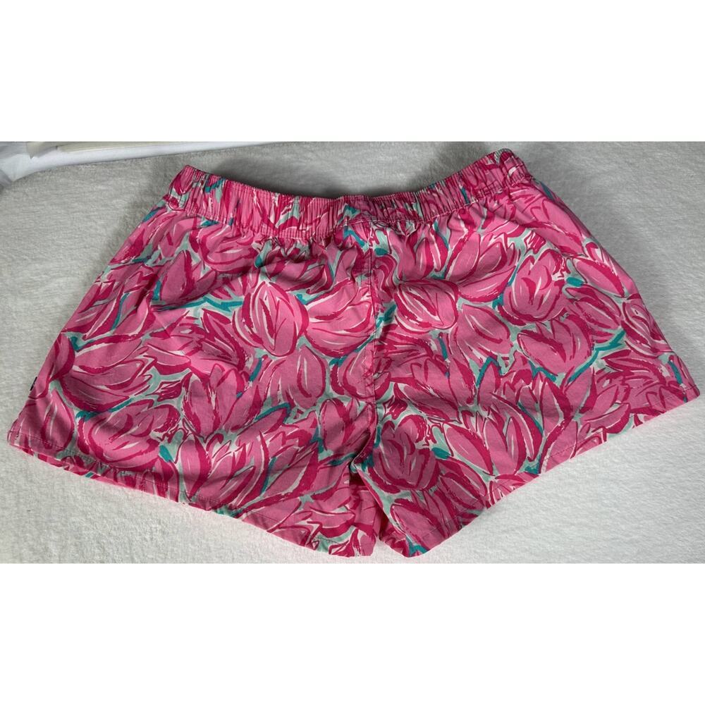 Lauren James Shorts Women Small Pink Floral Elastic Waist Casual Preppy - Picture 2 of 7